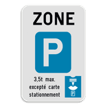Zonebord SB250 ZE9a parkeerschijf - Begin parkeerzone met parkeerschijf