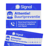 Signal Buurtpreventie stickers (set 10 stuks) - reflecterend