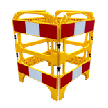 Schachtschutzgitter TS-FOLD gelb aus Kunststoff, 4-teilig, reflektierend