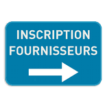 Panneau d'information - Inscription fournisseur