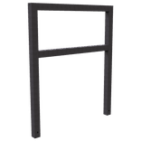 Anlehnbügel Fahrrad (Stahlrohr 60x40mm) 750x1200mm mit Querholm - zum Einbetonieren