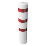 Rampaal staal Ø273 - 1500/2000mm – Grondmontage, verzinkt of wit/rood