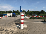 Rampaal staal Ø273 - 1500/2000mm – Grondmontage, verzinkt of wit/rood
