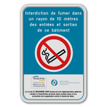 Panneau G2000 - Interdiction de fumer périmètre de 10 mètres