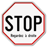 Panneau d'information octogonal réfléchissant avec votre propre impression