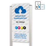 Informatiebord TS-60 (1:2) met aluminium staanders - met eigen ontwerp reflecterend