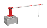 Barrière mobile à commande manuelle avec bloc de béton de 600 kg - 3 à 7 mètres