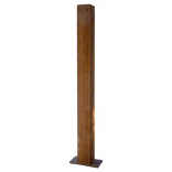 Afzetpaal cortenstaal 80x80mm - bodemmontage