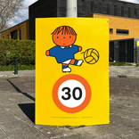 Sandwichbord Dick Bruna spelende kinderen (30km/u) - 60x80cm dubbelzijdig