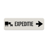 Verkeersbord expeditie + pijl/pictogram - reflecterend