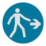 Veiligheidspictogram M024 - Verplicht looppad of oversteekplaats voor voetgangers - reflecterend