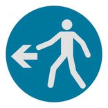 Veiligheidspictogram M024 - Verplicht looppad of oversteekplaats voor voetgangers - reflecterend