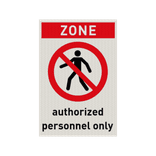 Veiligheidspictogram authorized personnel only - reflecterend