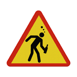 Verkeersbord - waarschuwing beschonken mensen