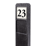 Poteau de numéro de maison avec panneau réfléchissant 119x109mm