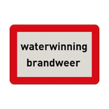 Bord waterwinning brandweer - reflecterend