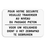 Panneau d'information 3:2 réfléchissant avec votre propre impression