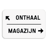Wegwijzer bord – 2 tekstregels & pijlen