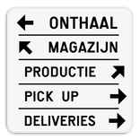 Wegwijzer bord – 5 tekstregels & pijlen