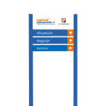 Bedrijfsbord TS-50/100 entree met verwijzingen max. 7 panelen - reflecterend