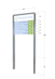 Bedrijfsbord TS-50/100 entree met verwijzingen max. 7 panelen - reflecterend