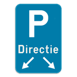 Parkeerbord met diagonale pijlen - personaliseerbaar