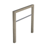 Arceau de stationnement vélo en matériau recyclé 60 × 60 mm avec tube intermédiaire en inox – Sand Beige