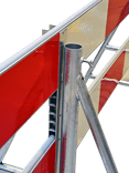 Afzethek kunststof 250cm rood wit reflecterend