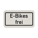 Verkehrszeichen VZ 1026-63 E-Bikes frei - reflektierend