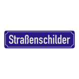 Straßennamenschild 800x200mm - 1 Zeile