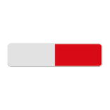 Schrikhekplank DOR aluminium 600x150mm rood/wit rechts - reflecterend
