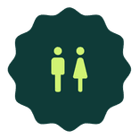 Sticker Toiletdeur 300x300mm (contour) - Leisurelands