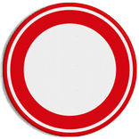 Verkeersbord gesloten in beide richtingen RVV C01 - reflecterend