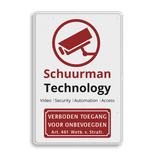 Verkeersbord camerabewaking reflecterend - Schuurman Technology
