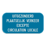 Verkeersbord SB250 G type IV onderbord - Beperking of verbod - 400x200mm