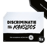 Bord Discriminatie = Kansloos budget - formaat A3 (420x297mm) - set 5 stuks