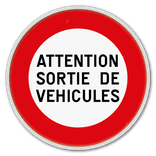 Panneau d'information rond réfléchissant avec votre propre impression