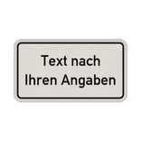 Individuelles Zusatzzeichen mit Rand und Text