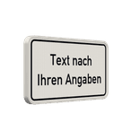 Individuelles Zusatzzeichen mit Rand und Text