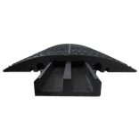 Kabelgoot rubber t.b.v. zwaarverkeer (40 ton) - 80mm hoog - geel zwart