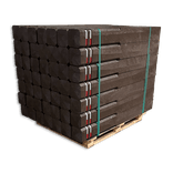 Pallet Bruine kunststof diamantkoppaal met reflectiebandjes rood/wit (49 stuks)