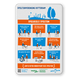 Speelregelbord Jantje Beton met logo Rotterdam met dubbel omgezette rand - reflecterend