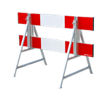 Afzethek aluminium 150cm rood wit reflecterend