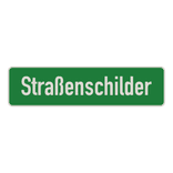 Straßennamenschild 1000x200mm - 1 Zeile ohne Rand