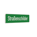 Straßennamenschild 1000x200mm - 1 Zeile ohne Rand