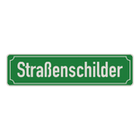 Straßennamenschild 1000x200mm - 1 Zeile mit Rand