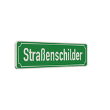 Straßennamenschild 1000x200mm - 1 Zeile mit Rand
