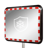 Anti-vries verkeersspiegel 600x450mm RVS