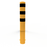 Rampaal Ø193mm staal verzinkt - geel/zwart - 1200/1500/2000mm - met grondanker