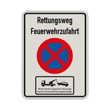 Verkehrsschild Rettungsweg Feuerwehrzufahrt - reflektierend